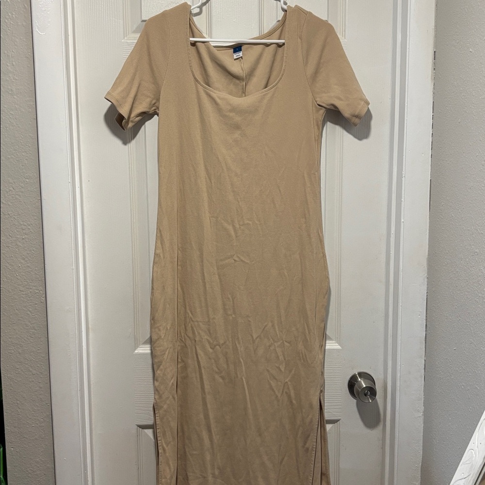 Old Navy Tan Midi Dress